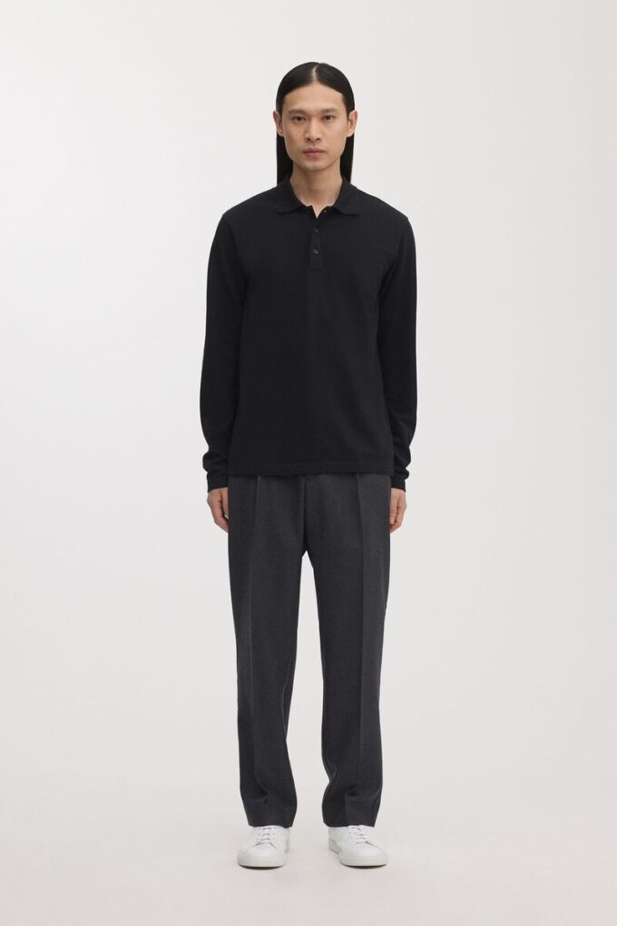 The Long Sleeve Pique Polo