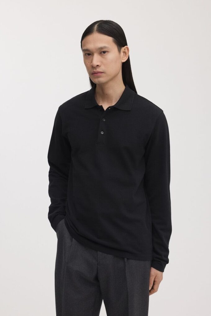 The Long Sleeve Pique Polo