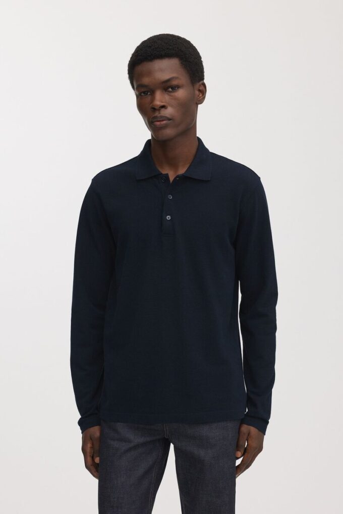 The Long Sleeve Pique Polo