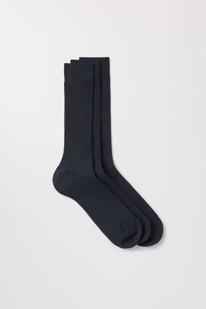 The Ribbed Cotton Sock 3-Pack