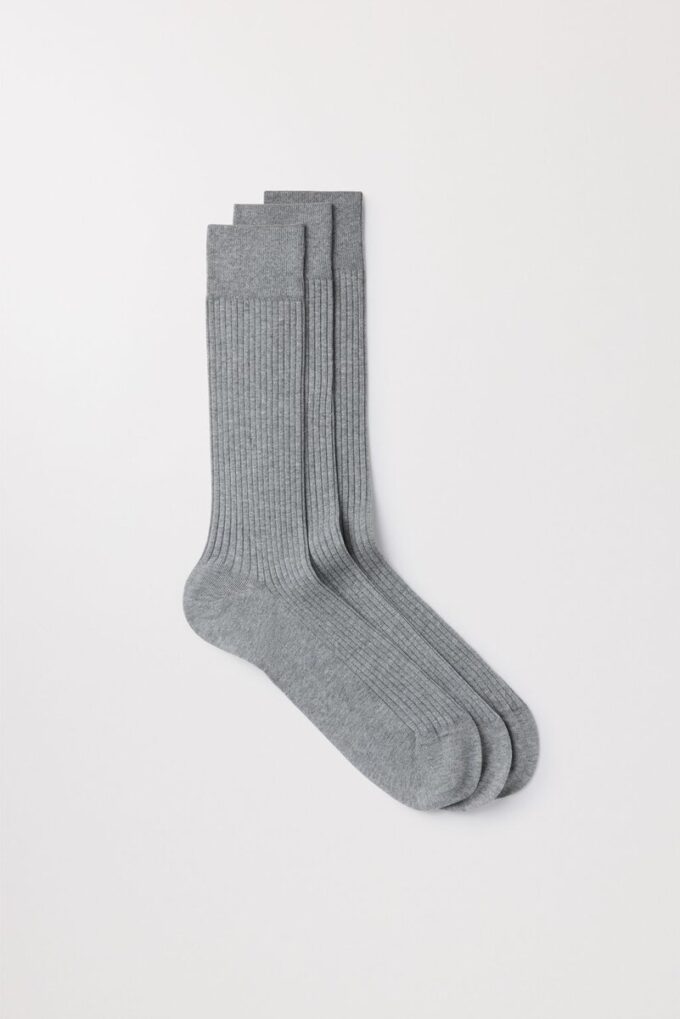 The Ribbed Cotton Sock 3-Pack
