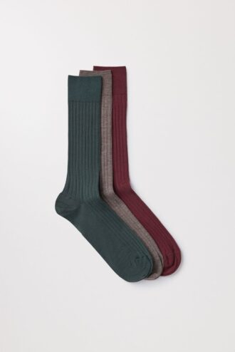 The Ribbed Merino Socks 3-Pack