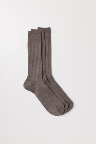 The Ribbed Merino Socks 3-Pack